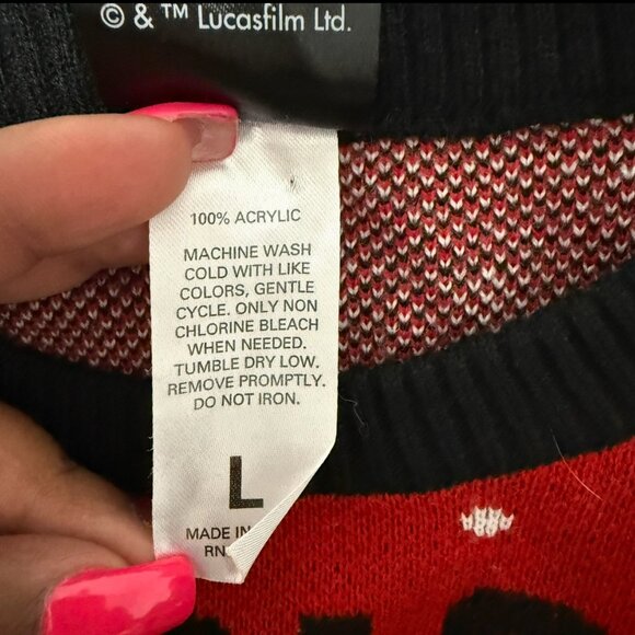 Star Wars Darth Vader Ugly Christmas Sweater Sz L - Picture 6 of 6